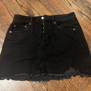 Denim skirt black